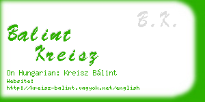 balint kreisz business card