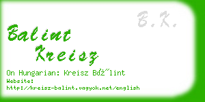 balint kreisz business card